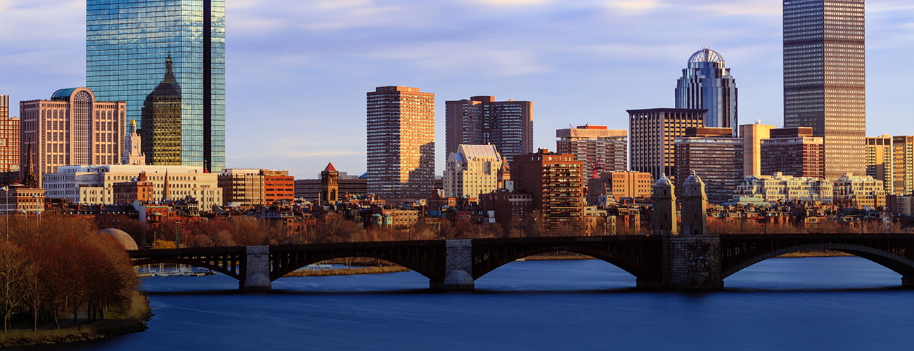 Back Bay Boston Skyline on a Summer Afternoon